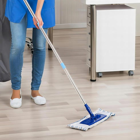 UKCOCO Mop Pole Handle Replacement, Extendable 360 Degrees Rotating Telescopic Broom Handle for Home Cleaning