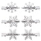 NVENF 6PCS Christmas Hair Clips for Women Holiday Rhinestone Snowflake Hair Accessories (6PCS Snowflake A)