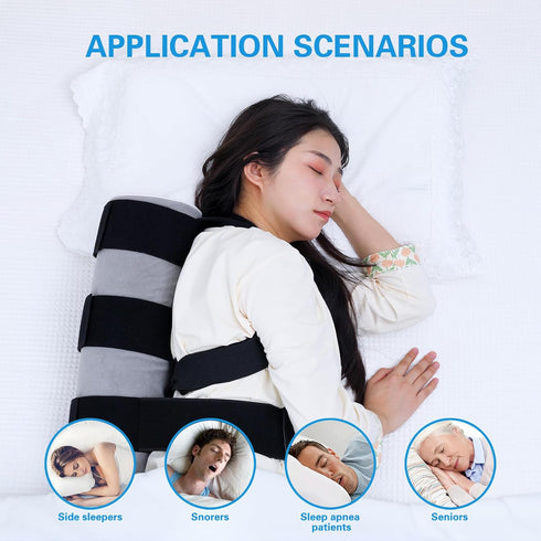 SJFFDP Side Sleep Trainer for Positional Sleep Apnea - Anti Snoring Device to Prevent Back Sleeping, Sleep Positioner