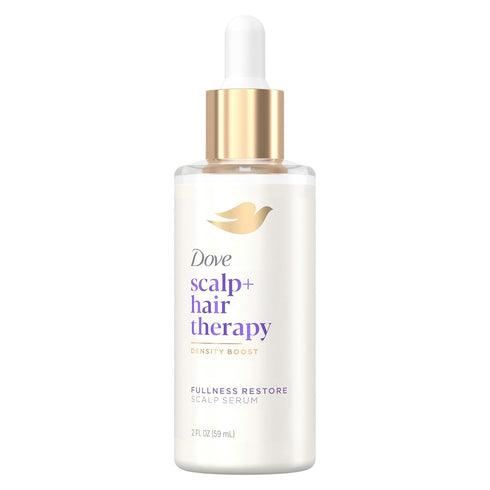 Dove Density Boost Fullness Restore Scalp Serum, 2 oz Scalp + Hair Therapy with Vitamin B3 & Zinc