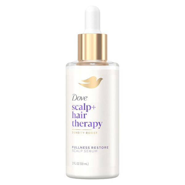Dove Density Boost Fullness Restore Scalp Serum, 2 oz Scalp + Hair Therapy with Vitamin B3 & Zinc