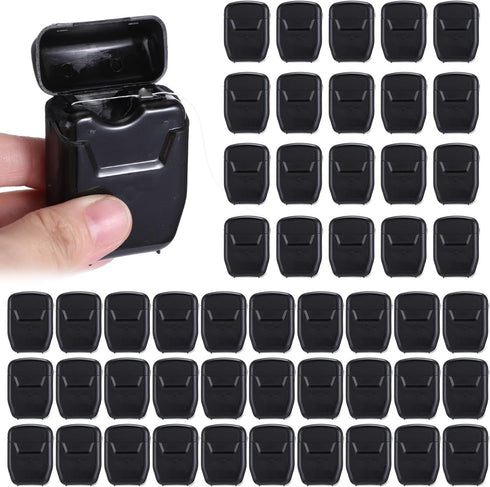 50 Pcs Dental Floss Bulk Wedding Gifts, Waxed Mint Dental Floss for Party Favors, 30m/32.8 Yard (Black Box)