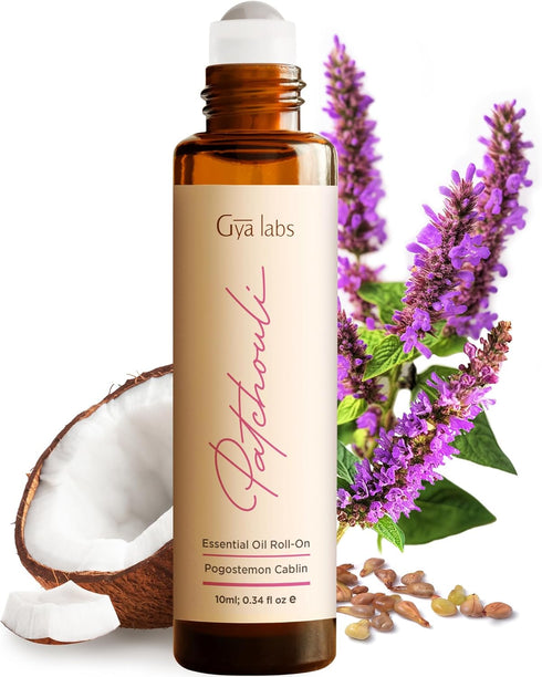 Set Set 5x0.34 Oz Classic & Patchouli Roll on Essential Oils for Skin - Aromatherapy Grade Essential Oils - Fl - Gya