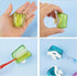 Framendino 6 Pack Toothbrush Head Covers, Caps Holder Case Protector Box with Suction Cup for Bathroom Travel