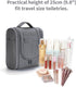 Narwey Small Hanging Toiletry Bag, Women Travel Makeup Organizer for Toiletries and Accessories (Medium, Grey)