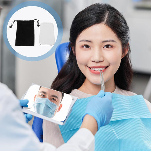 FOMIYES Professional Dental Photography Mirror, Oral Orthodontic Implant Reflector, Rhodium Dental Plated Glass