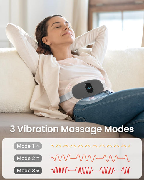 iDOO Period Heating Pad for Cramps, FSA HSA Eligible, Menstrual Heating Pad with 3 Heat Levels and 3 Massage Modes,