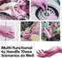 Disposable Pink Vinyl Gloves for Women, Latex Free, Cooking, Food Prep, Cleaning, Medium Duty, Large, 100 Pack
