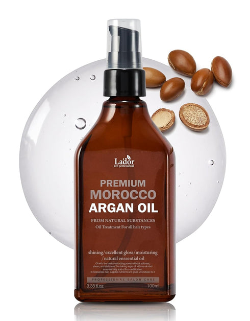 LA'DOR Nourishing Morocco Argan Hair Oil - Hydrating Anti-frizz Leave-in Serum with Jojoba Oil for Thinning Hair