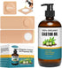 TJJSNA Organic Castor Oil Patches Kit 50 Pack with 8oz Cold Pressed, Hexane