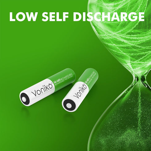 Voniko Rechargeable AAA NiMH Batteries 12 Pack, Ultra Long Lasting 850mAh, Pre-Charged (1.2V)