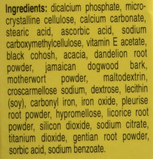 Lydia Pinkham 72 Count Herbal Supplement Tablets for Menstruation and Menopause Support