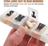 Pack 2 Weekly Pill Organizer - of - Pill Planner to Separate Pills & Vitamins Each Week, Medication Reminder Daily