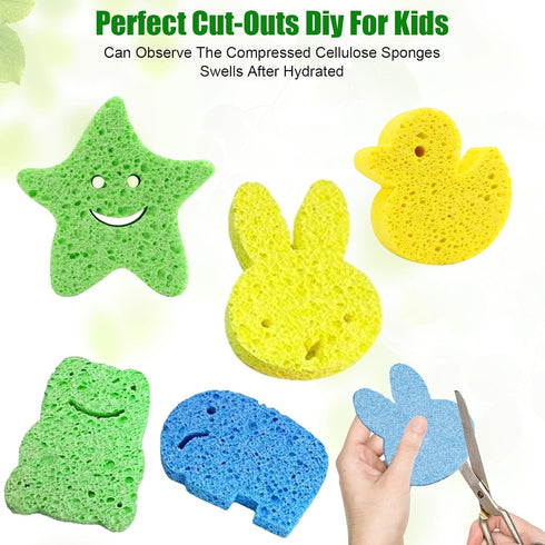 12PCS Premium Kitchen Sponges, Non-Scratch Scrub Sponges for Washing Dishes, Multipurpose Cellulose Cleaning Sponges