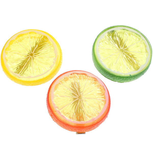 NOLITOY 3pcs Cute Lemon Hair Clips, Realistic Hairpin Barrettes for Girls & Women
