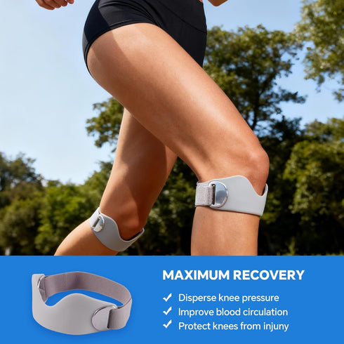Patellar Tendon Support Strap for Knee Pain Relief, Adjustable Knee Brace for Meniscus Tear, Arthritis, Secure Fit