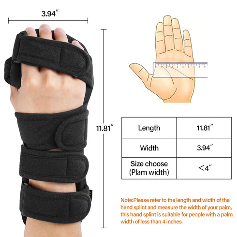 HOOMTREE Immobilizer Stroke Resting Hand Splint Right&Left Resting Hand Splint with Finger Separator Functional Night