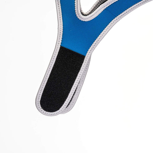 Anti-Snoring CPAP Chin Straps & Jaw Support Belts - Adjustable Velcro, Comfortable Fabric, Blue