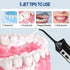 Cordless Water Flosser for Teeth Cleaning, 300ML Portable Electric with 5 Modes & 6 Jet Tips, IPX7 Waterproof for