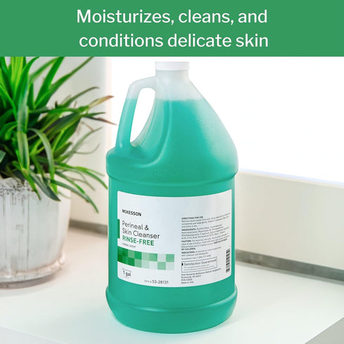 McKesson Perineal Skin Cleanser, Rinse-Free, Herbal Scent, 1 gal, 1 Count