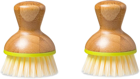 Full Circle Bubble Up Bamboo Dish BrushFamily Safe, Formaldehyde-FreeErgonomic Palm Scrubber with