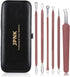 JPNK Blackhead Remover Tool Kit, 6 Pcs Comedones Extractor for Blemish Removal with Leather Bag (Pink)