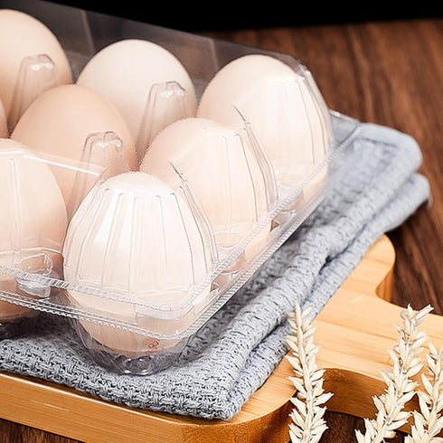Merkaunis 120 12 Count 3x4 Pcs Plastic Egg Cartons Cheap Bulk, Grids Clear Empty Egg Cartons, Reusable Egg Trays Clear