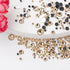 Canvalite 1500PCS Champagne Rhinestones, Flat Back Gems with Tweezers and Dotting Pen for Nail Art and Crafts
