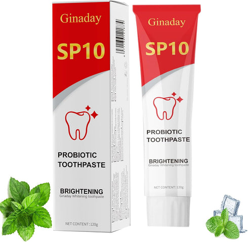 JISKG SP10 Probiotic Whitening Toothpaste, Deep Cleaning Care Remove Yellow Tooth Stains, with