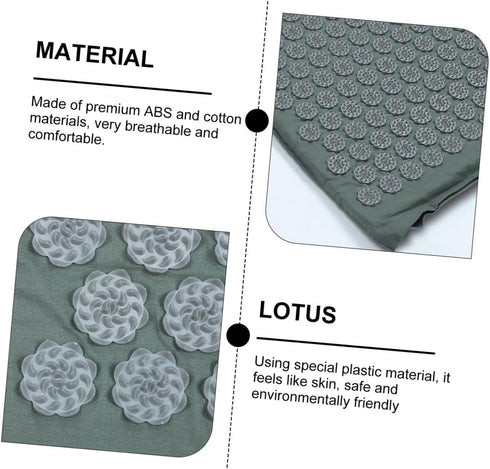 Set TIDTALEO Acupressure Massage Mat and Pillow with Carry Bag, Relief Back and Neck Mat for Relaxation and Yoga