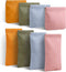 8 Pcs Small Waterproof Makeup Bag for Purse, Portable Pocket Cosmetic Bag with 7" Squeeze Top Glasses Case, No Zipper