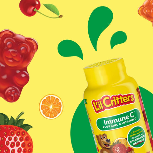 Gummies Immune 60 L'il Critters C Plus Zinc and Vitamin D Ea