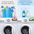 Laundry Detergent Dispenser Bottle, 40oz, Waterproof Label for Soap, Fabric Softener, 2 Pack White