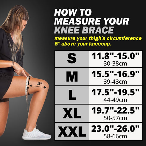 POWERLIX Knee Compression Sleeve (Pair) - Best Knee Brace for Knee Pain for Men & Women Knee Support for Running