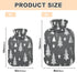 miaozhen 2L Gray and White Tree and Stars Travel hot Water Bottle with Soft Cover Warm Compress for Menstrual Cramps