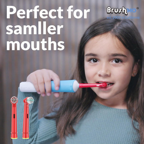 Brushmo Kids Toothbrush Replacement Heads, Compatible with Oral B Electric Toothbrush, 8 Pack