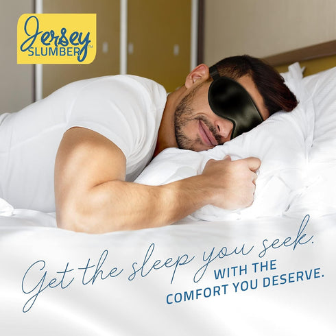 Jersey Slumber 100% Silk Sleep Mask | Super Soft Eye Mask with Adjustable Strap | Best Sleeping Aid, Blocks Light