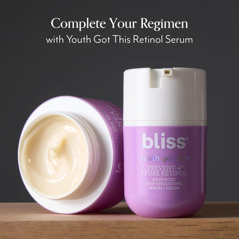 bliss Youth Got This and Pure Retinol Deep Hydration Moisturiser, 50 ml - Diminishes Fine Lines, Clean, Vegan