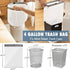 Small Trash Bags, 4 Gallon, 57 Count, Drawstring Liners, Pre-separated Unscented White Bathroom Trash Bags