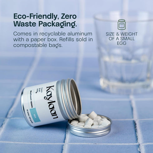 Packaging 90 Count, Mouthwash Tablets - Mint | Nano-Hydroxyapatite, Alcohol-Free, Fresh Breath & Oral Care