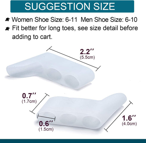 Povihome 10 Pack Pinky Toe Separator and Protectors, Triple Gel Toe Separators