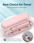 Rtauys M5 Sonic Electric Toothbrush for Adults, Rechargeable with 8 Brush Heads & Travel Case, Pink