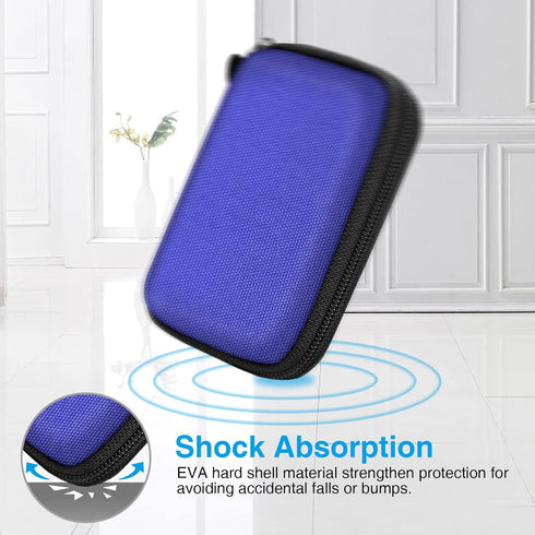 Hard Shell Protective Case for Freestyle Libre 3, Lightweight Shockproof Diabetic Storage Carrying Case (Blue)