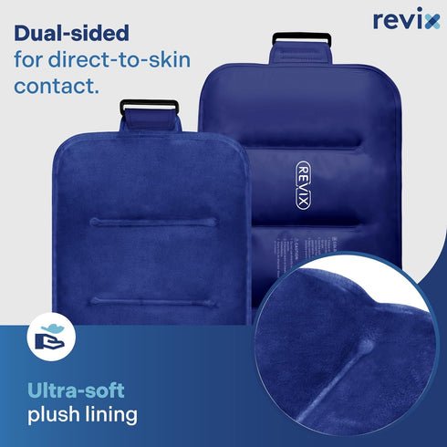 REVIX Reusable Ice Pack for Injuries - Gel for Lower Back Pain Relief, Cold Packs for Back Shoulder, Hip, Wrap Around