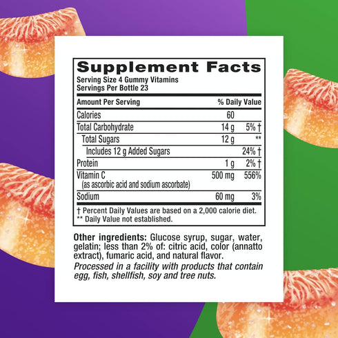 Vitafusion Extra Strength Power C Gummy Vitamins, Tropical Citrus Flavored, 92 Count