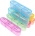 HOOWIFFY Large Capacity Portable Medicine Case Weekly Pill Organizer Sealed Moisture-Proof Compact Medicine
