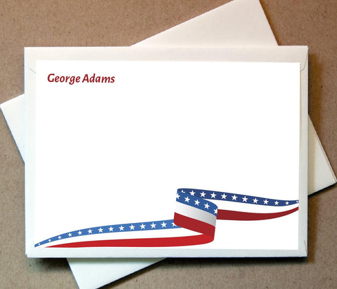 Little Notes by Comptime Patriotic Note Cards (40 Non-foldover Cards and Envelopes) - Premium Cover Stock,