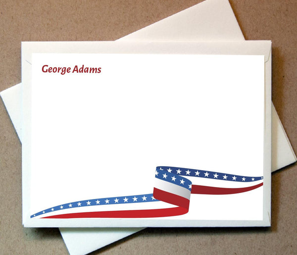 Little Notes by Comptime Patriotic Note Cards (40 Non-foldover Cards and Envelopes) - Premium Cover Stock,