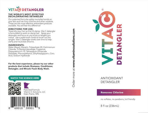 Swimmers Post-Swim Spray - Chlorine Eliminator, Condition & Detangle Hair, Vitamin C Antioxidant Formula - 8 Fl Oz