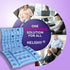 Inflatable Anti-Decubitus Seat Cushion for Wheelchair, Breathable Backrest Air Cushion for Pressure Sores Pain Relief